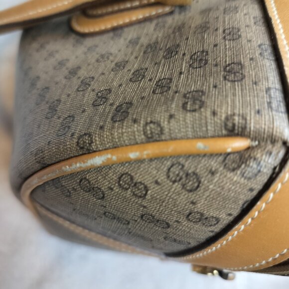 Authentic Vintage Gucci Micro GG Supreme Boston Bag Web Stripe Pristine Interior - Picture 7 of 15